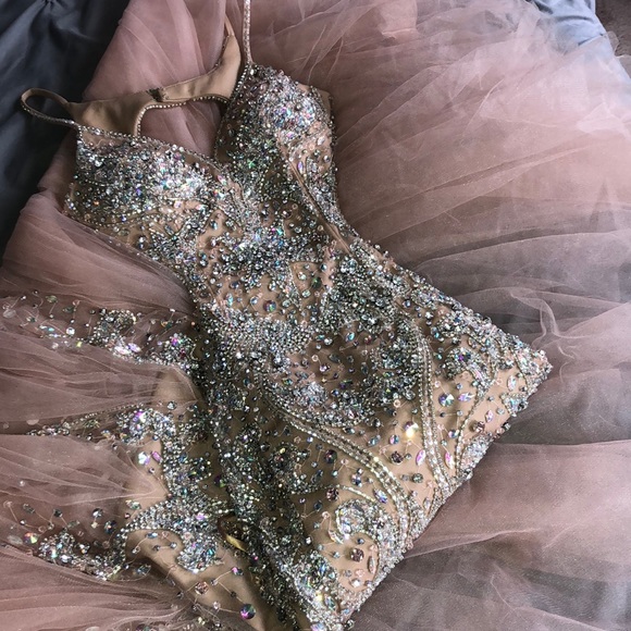 Camille La Vie Dresses & Skirts - Camille La Vie Beaded Backless Mermaid Dress